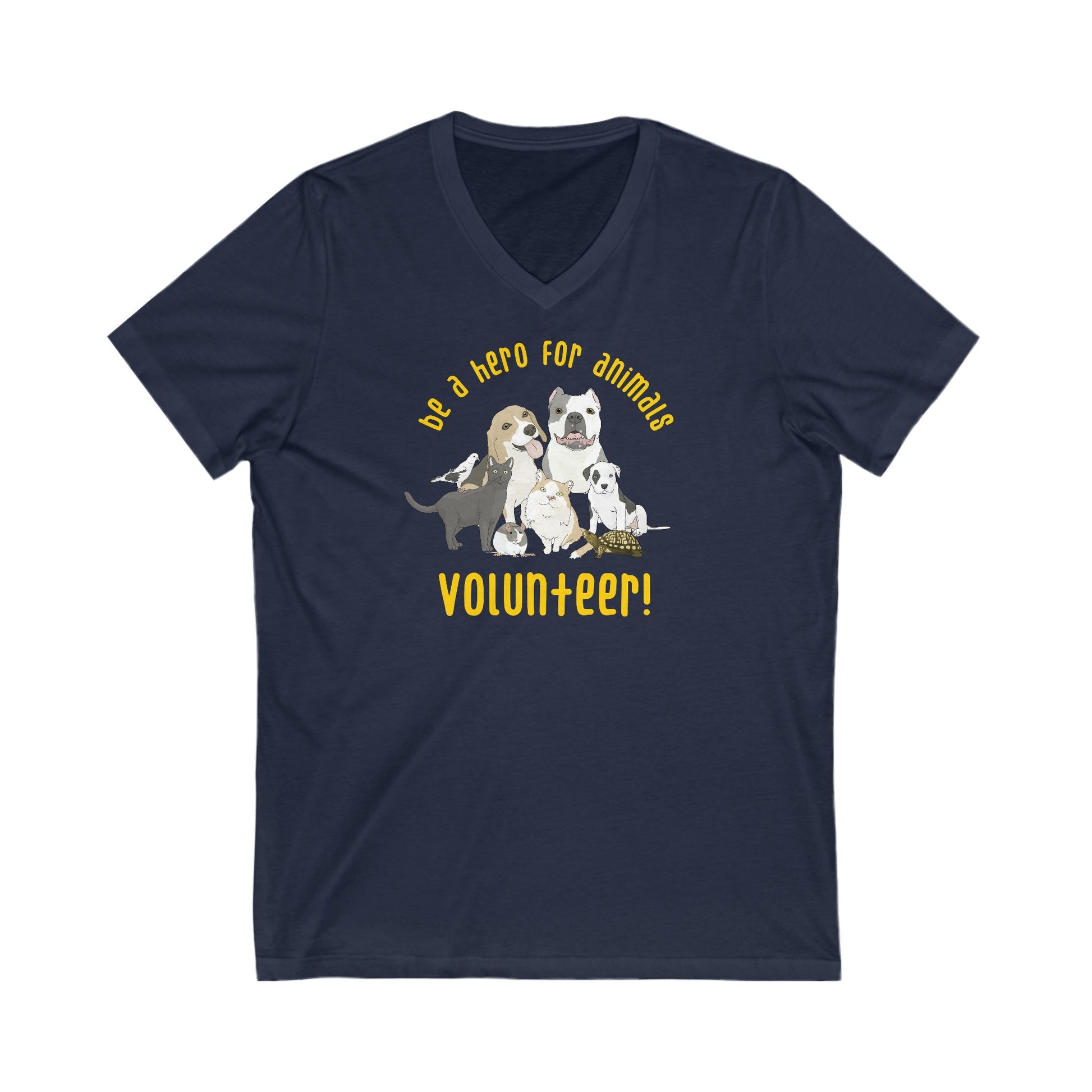 Volunteer! | Unisex V-Neck Tee - Detezi Designs-19033948765103465932