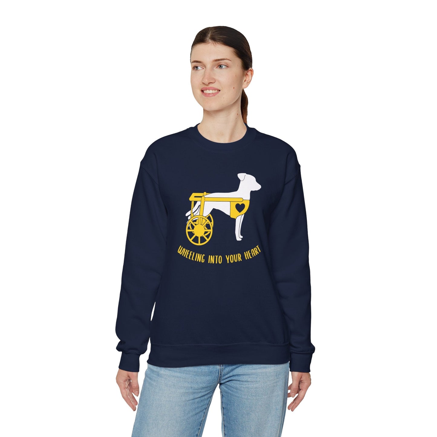 Wheeling Into Your Heart | Crewneck Sweatshirt - Detezi Designs-31938702384303755823