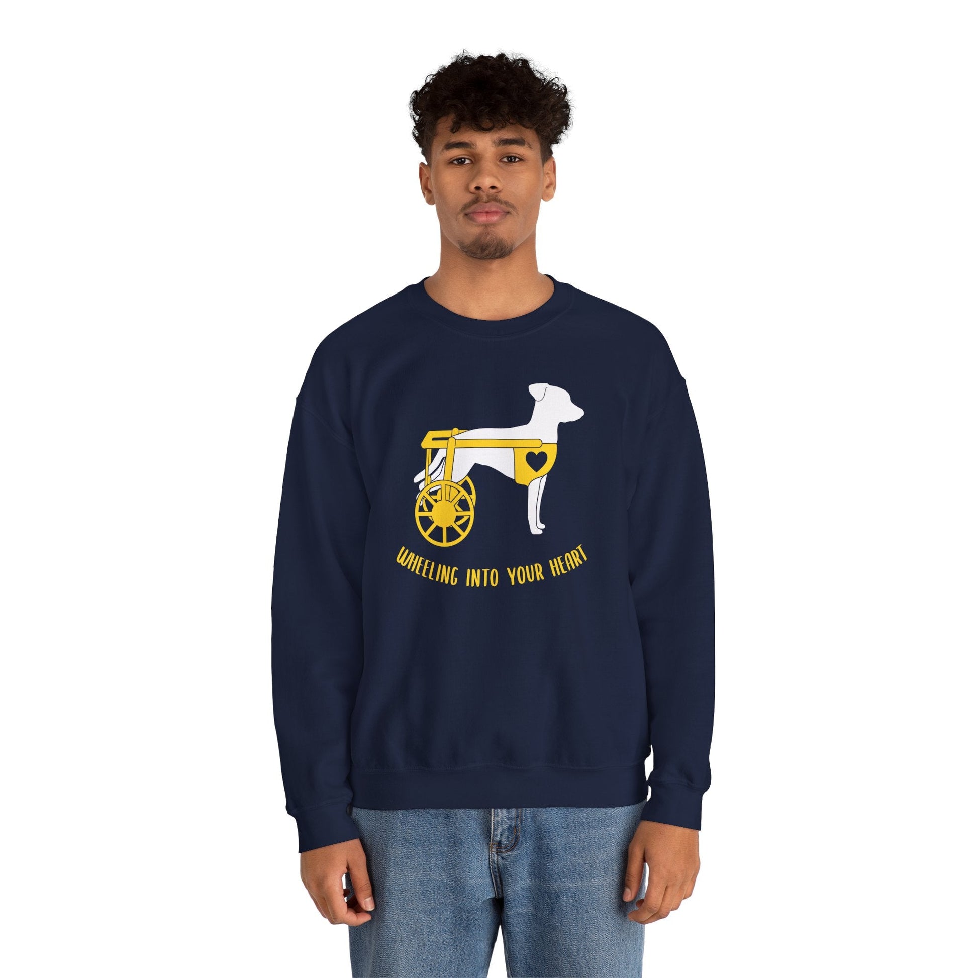 Wheeling Into Your Heart | Crewneck Sweatshirt - Detezi Designs-31938702384303755823