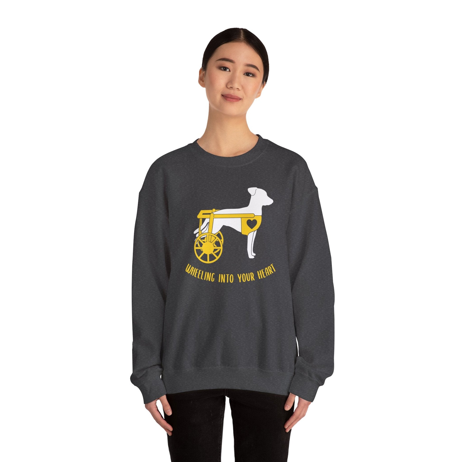 Wheeling Into Your Heart | Crewneck Sweatshirt - Detezi Designs-31938702384303755823