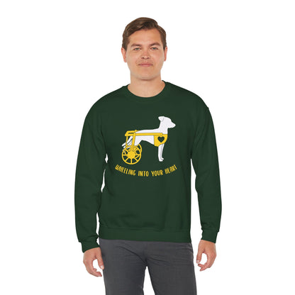 Wheeling Into Your Heart | Crewneck Sweatshirt - Detezi Designs-31938702384303755823