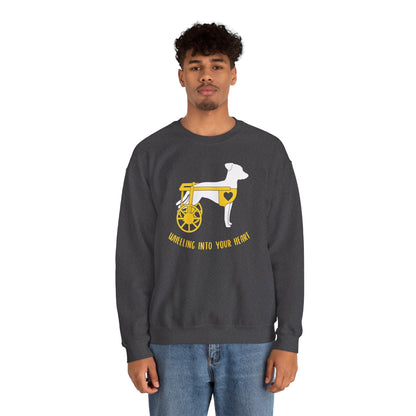 Wheeling Into Your Heart | Crewneck Sweatshirt - Detezi Designs-31938702384303755823