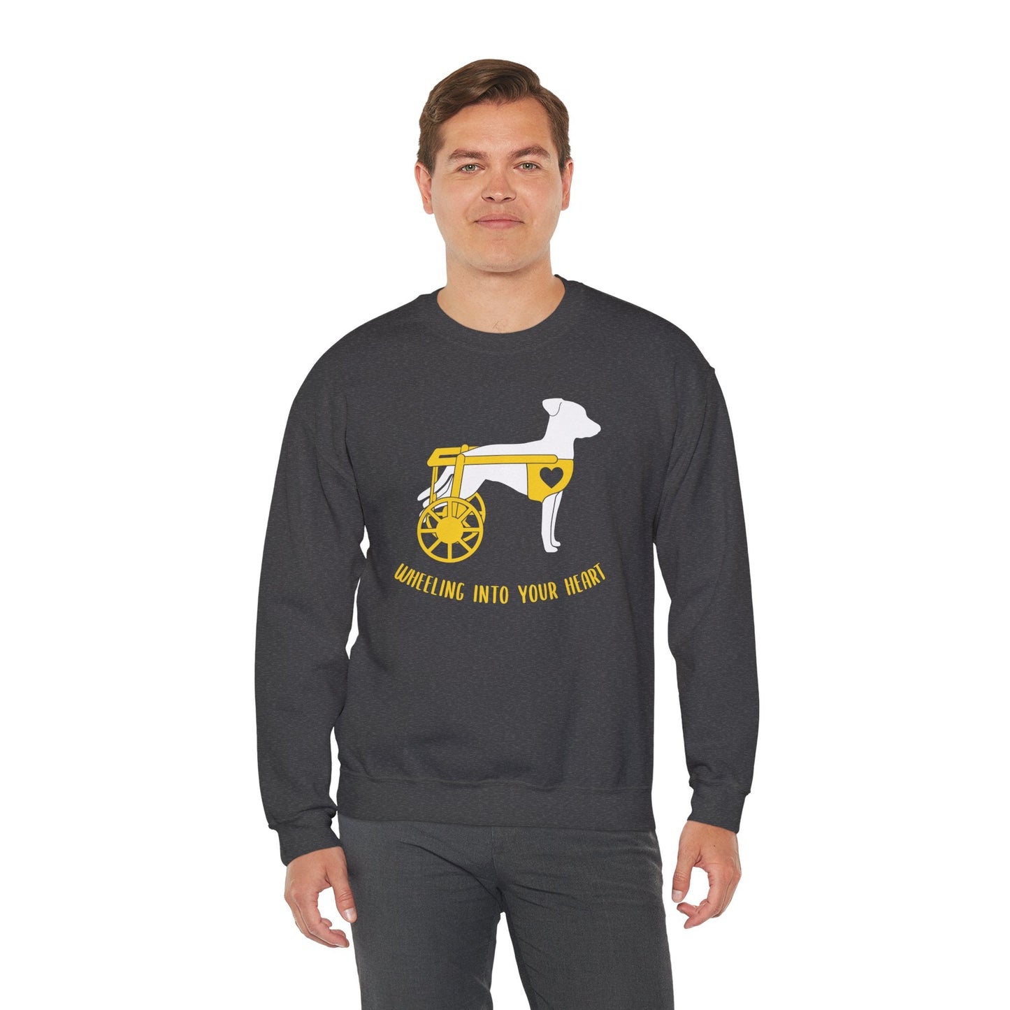 Wheeling Into Your Heart | Crewneck Sweatshirt - Detezi Designs-31938702384303755823