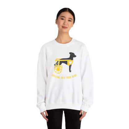 Wheeling Into Your Heart | Crewneck Sweatshirt - Detezi Designs-31938702384303755823