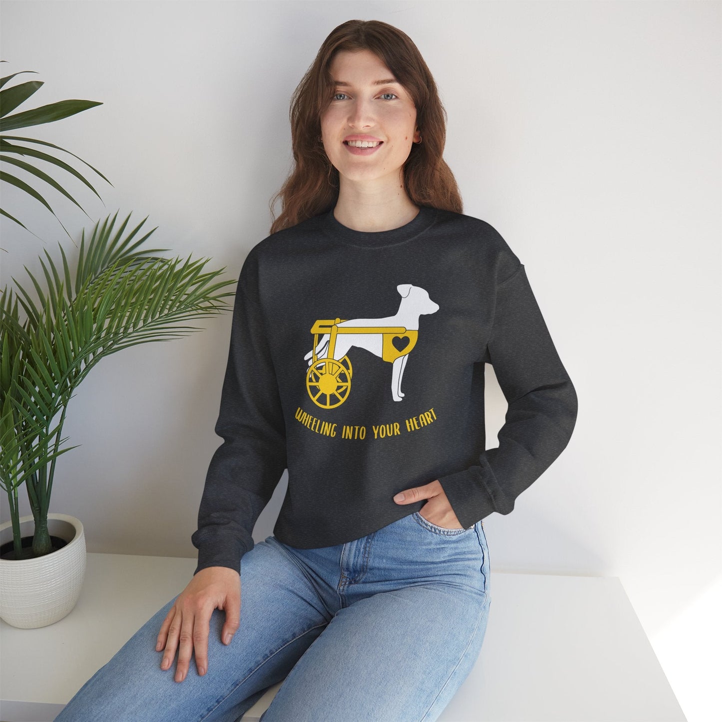 Wheeling Into Your Heart | Crewneck Sweatshirt - Detezi Designs-31938702384303755823