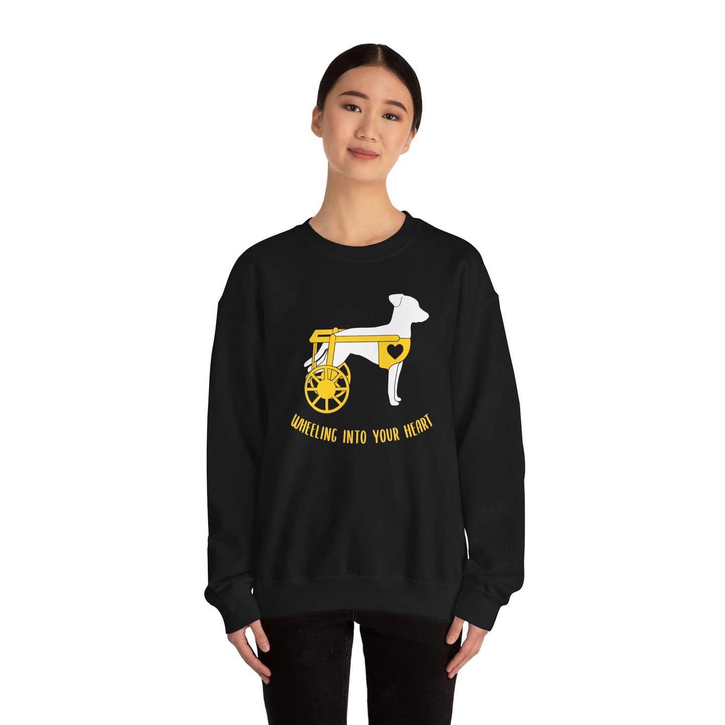 Wheeling Into Your Heart | Crewneck Sweatshirt - Detezi Designs-31938702384303755823