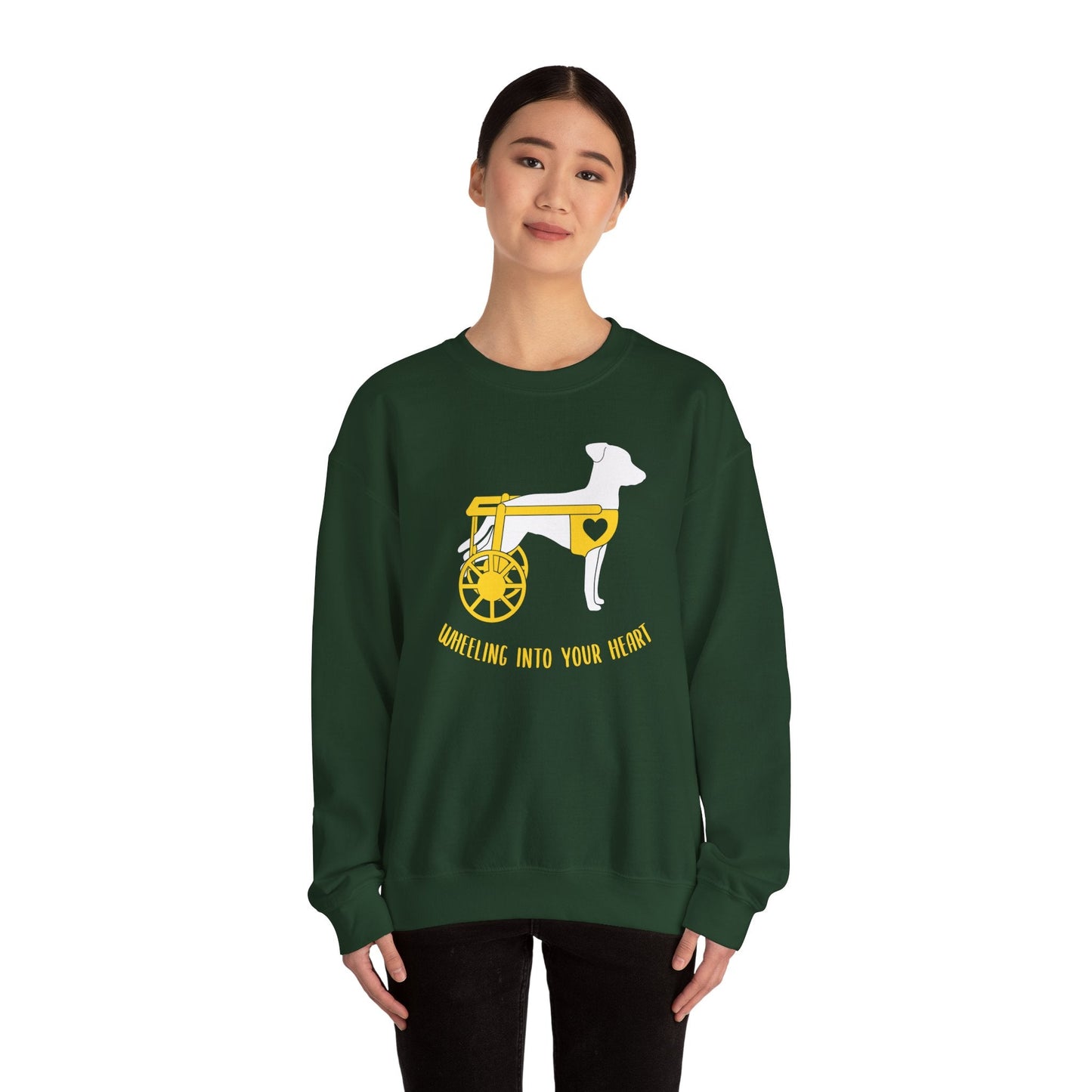 Wheeling Into Your Heart | Crewneck Sweatshirt - Detezi Designs-31938702384303755823