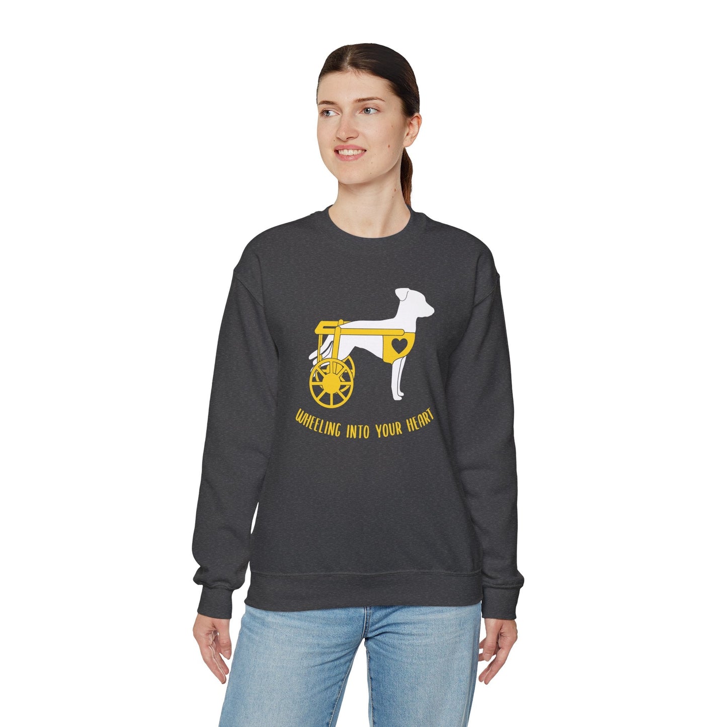 Wheeling Into Your Heart | Crewneck Sweatshirt - Detezi Designs-31938702384303755823