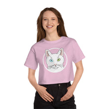 Load image into Gallery viewer, White DSH Cat | Champion Cropped Tee - Detezi Designs-26083942292657584398
