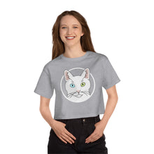 Load image into Gallery viewer, White DSH Cat | Champion Cropped Tee - Detezi Designs-26083942292657584398
