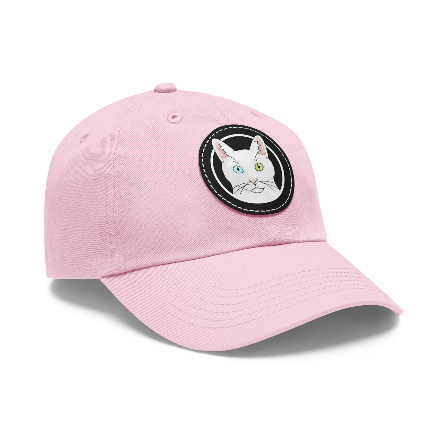 White DSH Cat Circle | Dad Hat - Detezi Designs-30456281905059036495