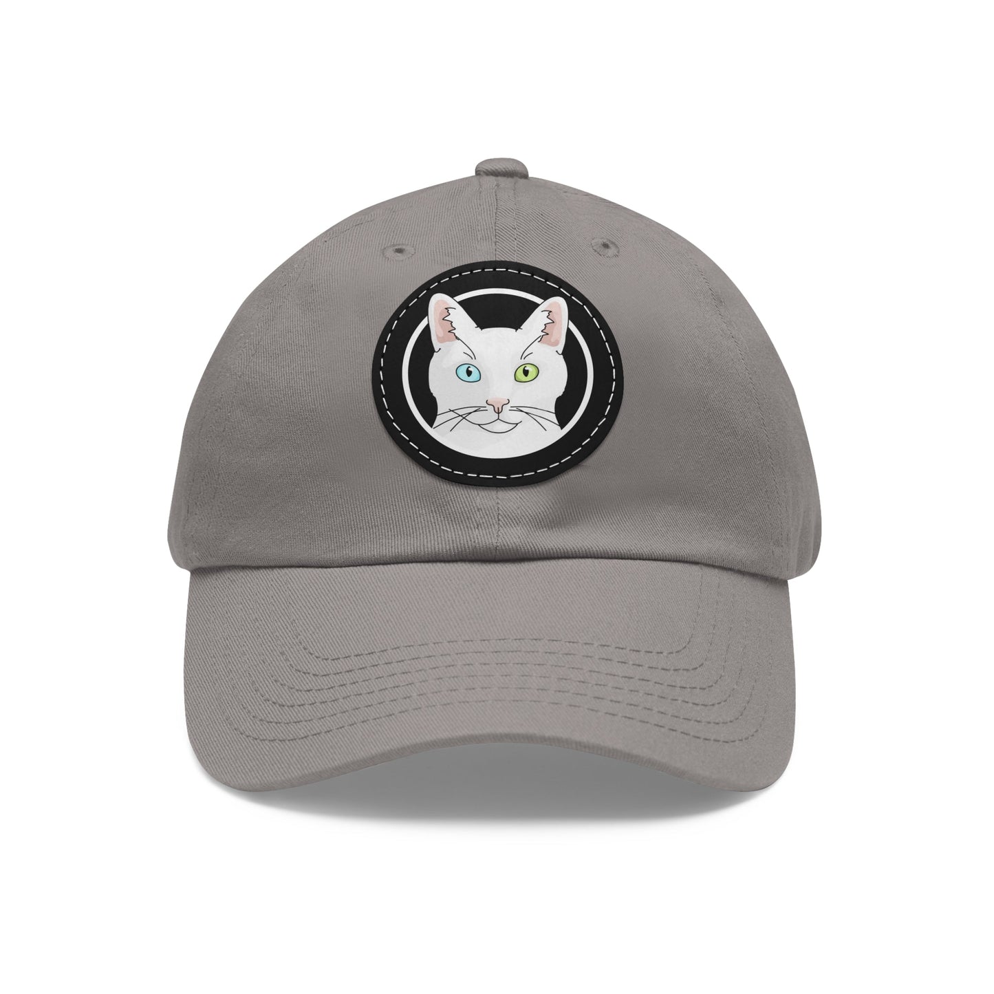 White DSH Cat Circle | Dad Hat - Detezi Designs-30456281905059036495