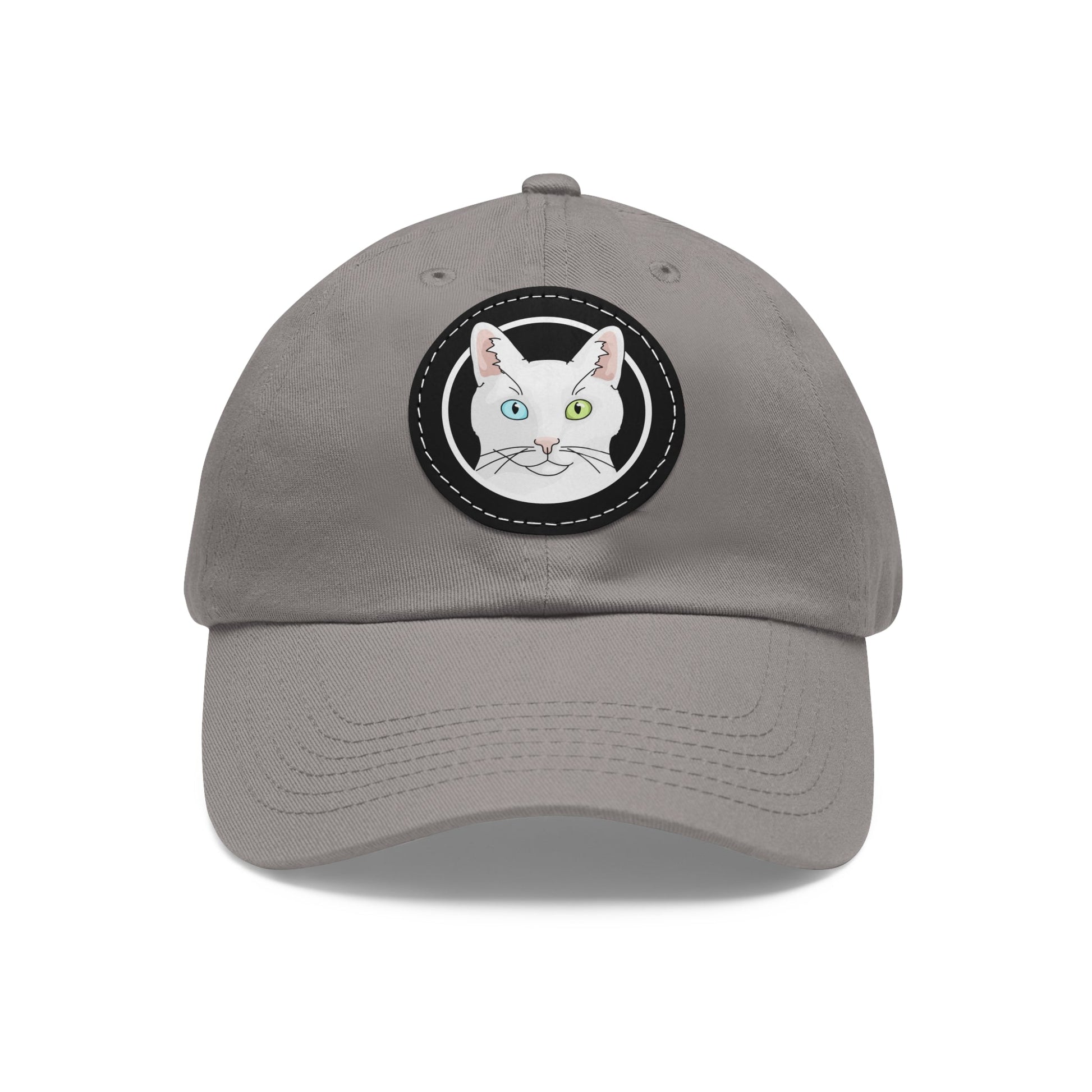 White DSH Cat Circle | Dad Hat - Detezi Designs-30456281905059036495