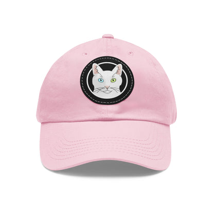 White DSH Cat Circle | Dad Hat - Detezi Designs-33269539223003031479