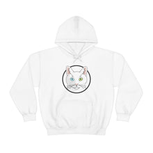 Load image into Gallery viewer, White DSH Cat Circle | Hooded Sweatshirt - Detezi Designs-23730193360729996962
