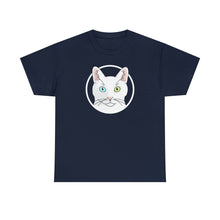 Load image into Gallery viewer, White DSH Cat Circle | T-shirt - Detezi Designs-16088115896767919166
