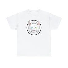 Load image into Gallery viewer, White DSH Cat Circle | T-shirt - Detezi Designs-31649556865430799305
