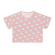Load image into Gallery viewer, White DSH Cat | Crop Tee - Detezi Designs-GR001
