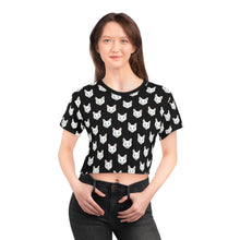 Load image into Gallery viewer, White DSH Cat | Crop Tee - Detezi Designs-GR001
