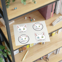 Load image into Gallery viewer, White DSH Cat | Sticker Sheet - Detezi Designs-15252987751851711966
