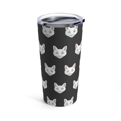 White DSH Cat | Tumbler - Detezi Designs-14415491067929872416