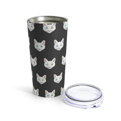 White DSH Cat | Tumbler - Detezi Designs-14415491067929872416