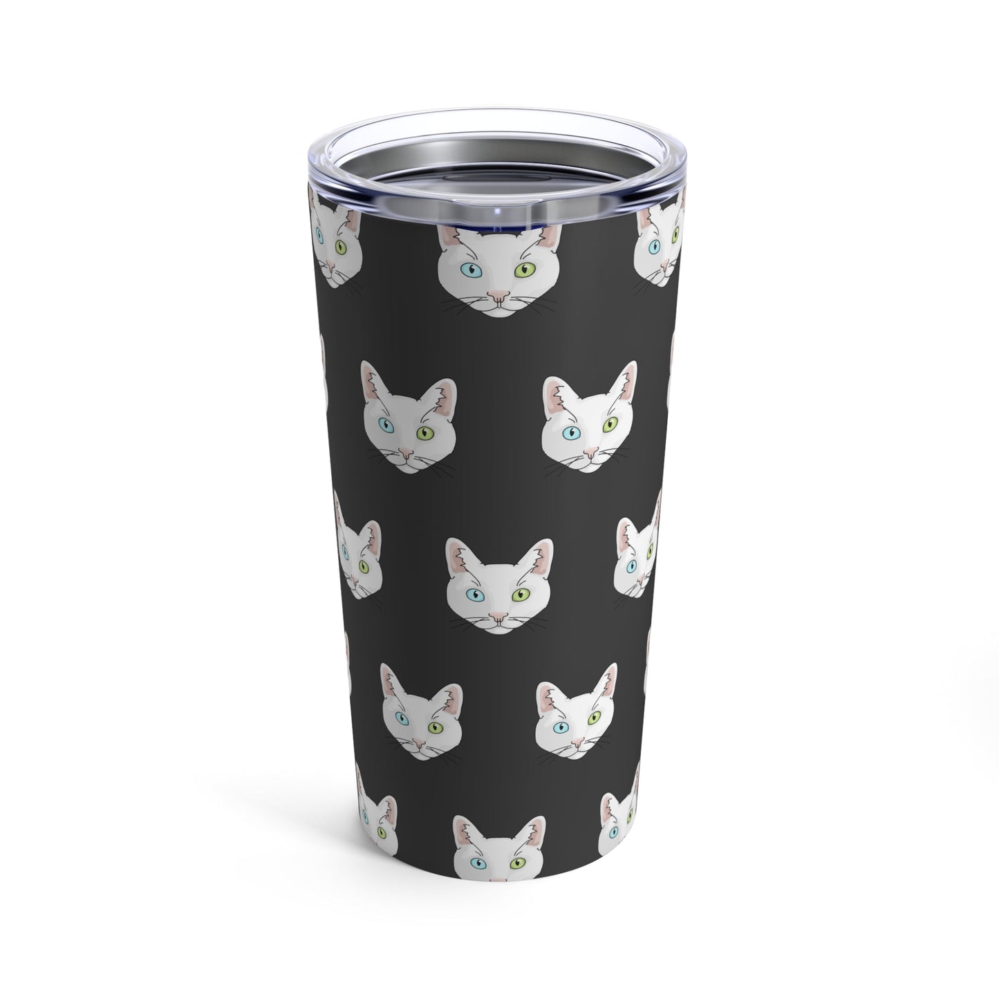 White DSH Cat | Tumbler - Detezi Designs-14415491067929872416