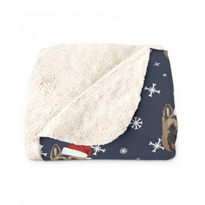 Winter Akita Blanket | Sherpa Fleece - Detezi Designs-11371052722635167441