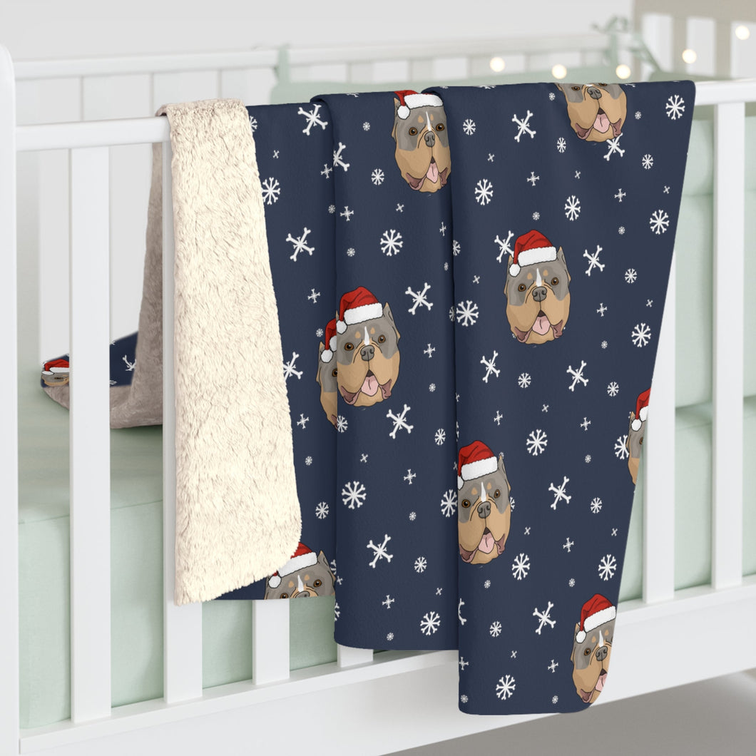 Winter American Bully Blanket | Sherpa Fleece - Detezi Designs-60395513333196771898