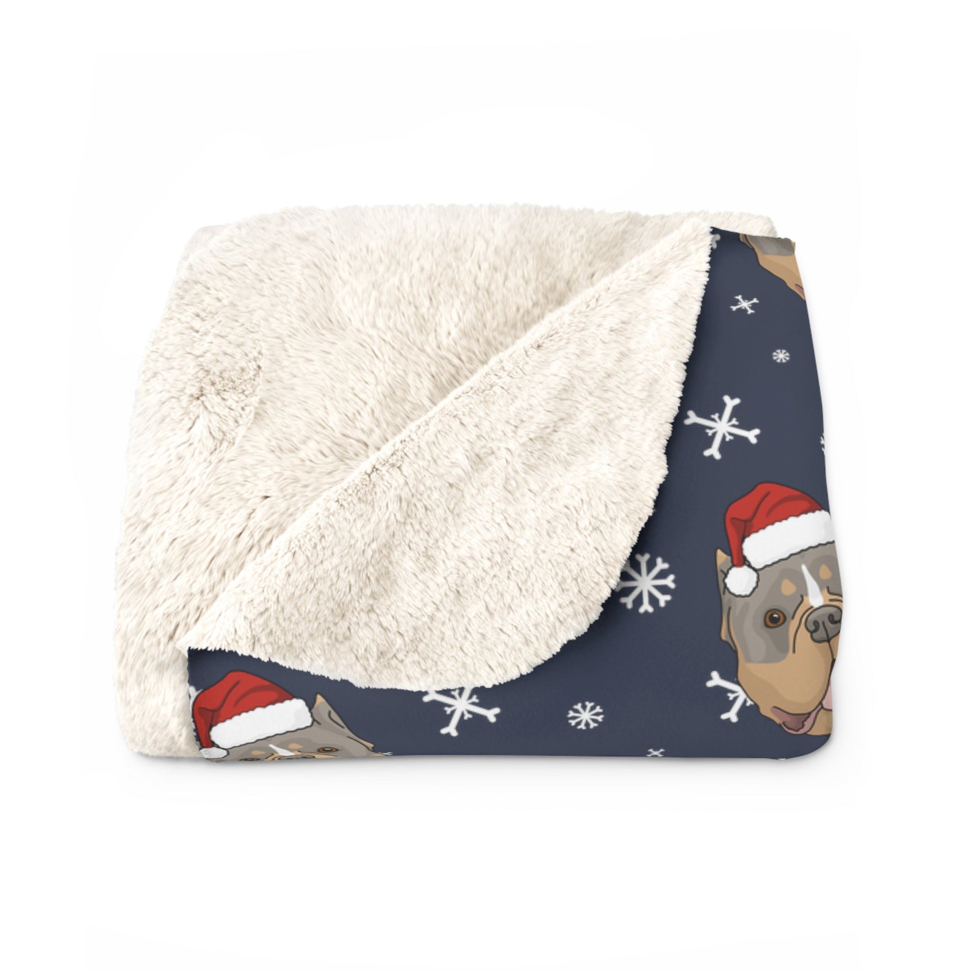 Winter American Bully Blanket | Sherpa Fleece - Detezi Designs-60395513333196771898