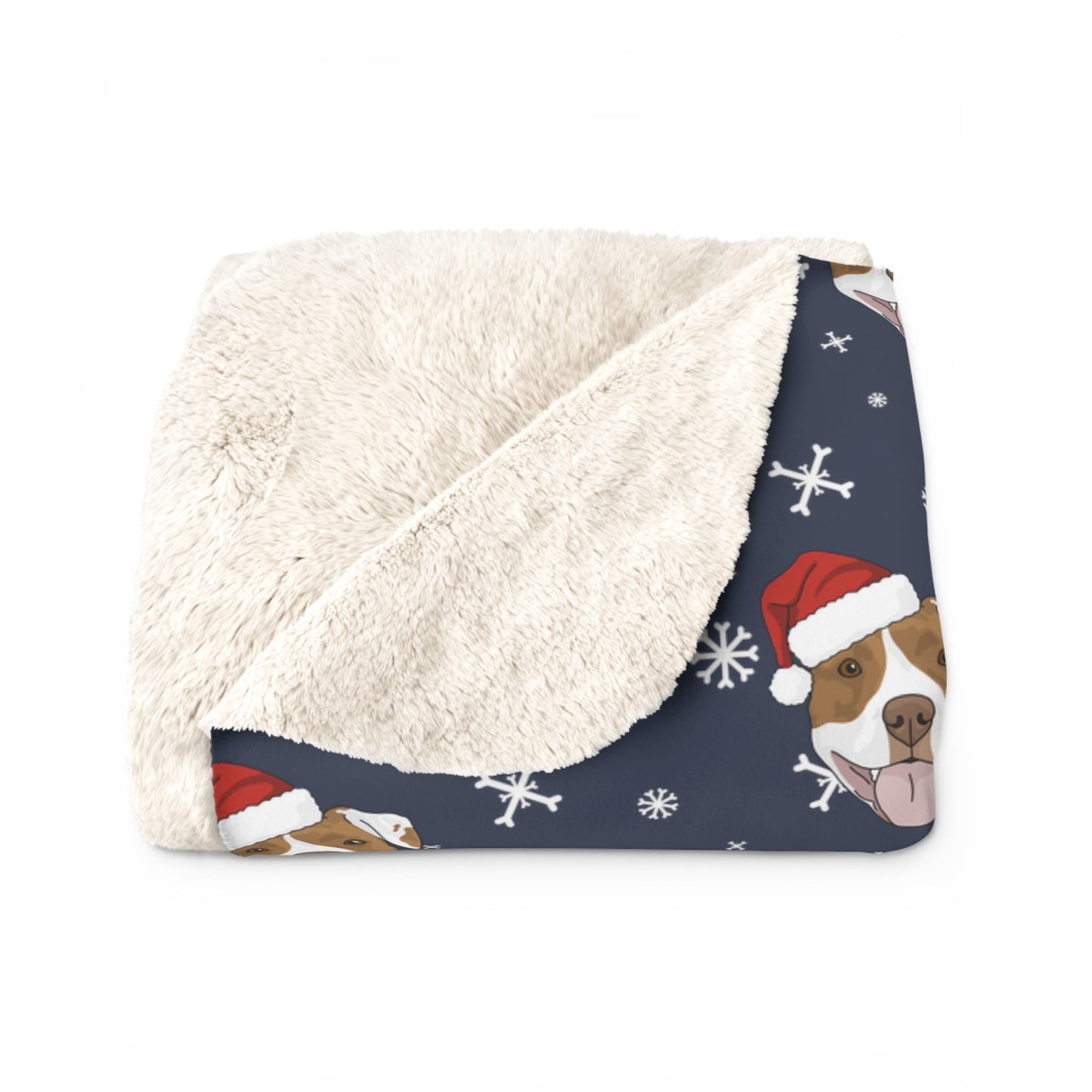 Winter American Staffordshire Terrier Blanket | Sherpa Fleece - Detezi Designs-27523231810891768195