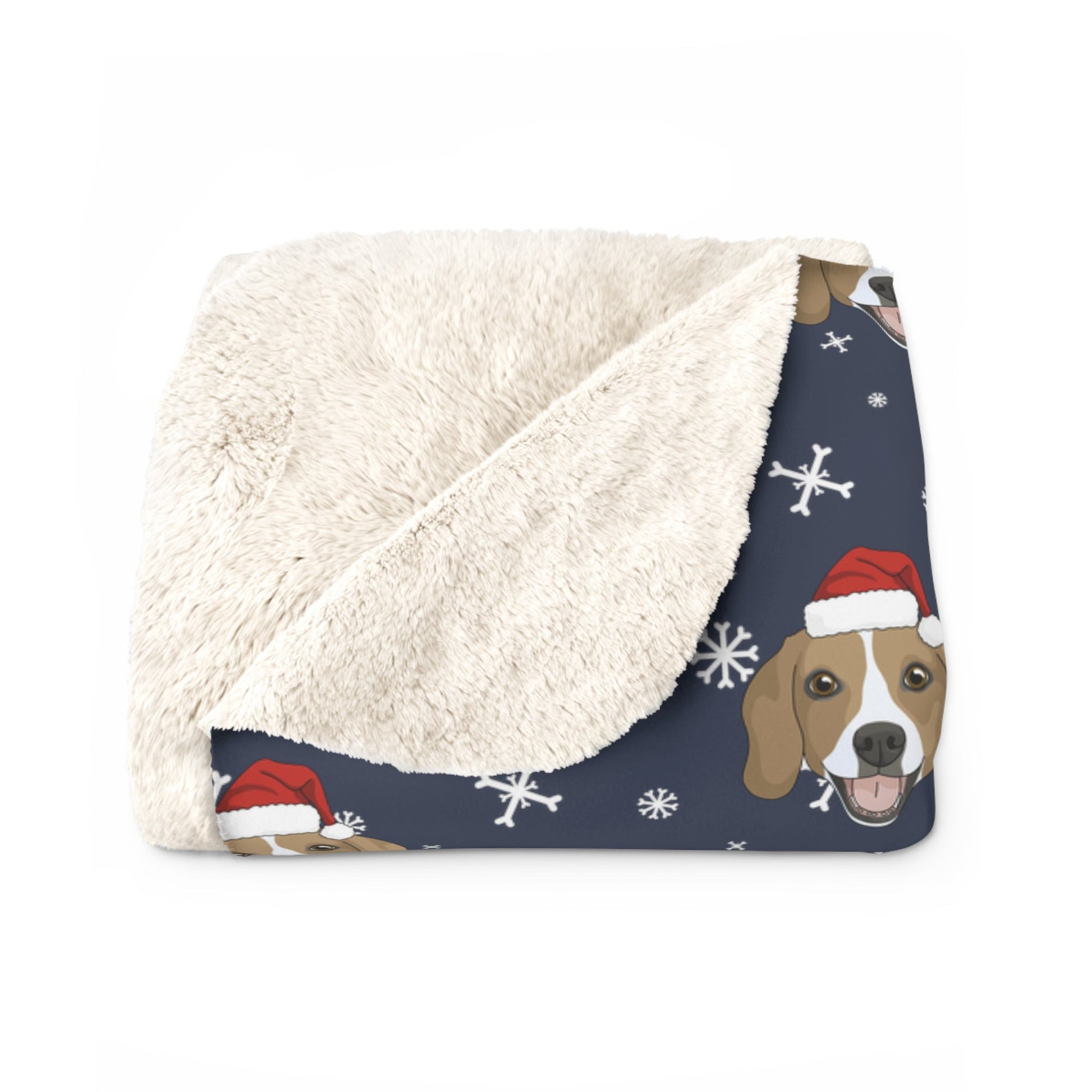 Winter Beagle Blanket | Sherpa Fleece - Detezi Designs-29842790697411602887