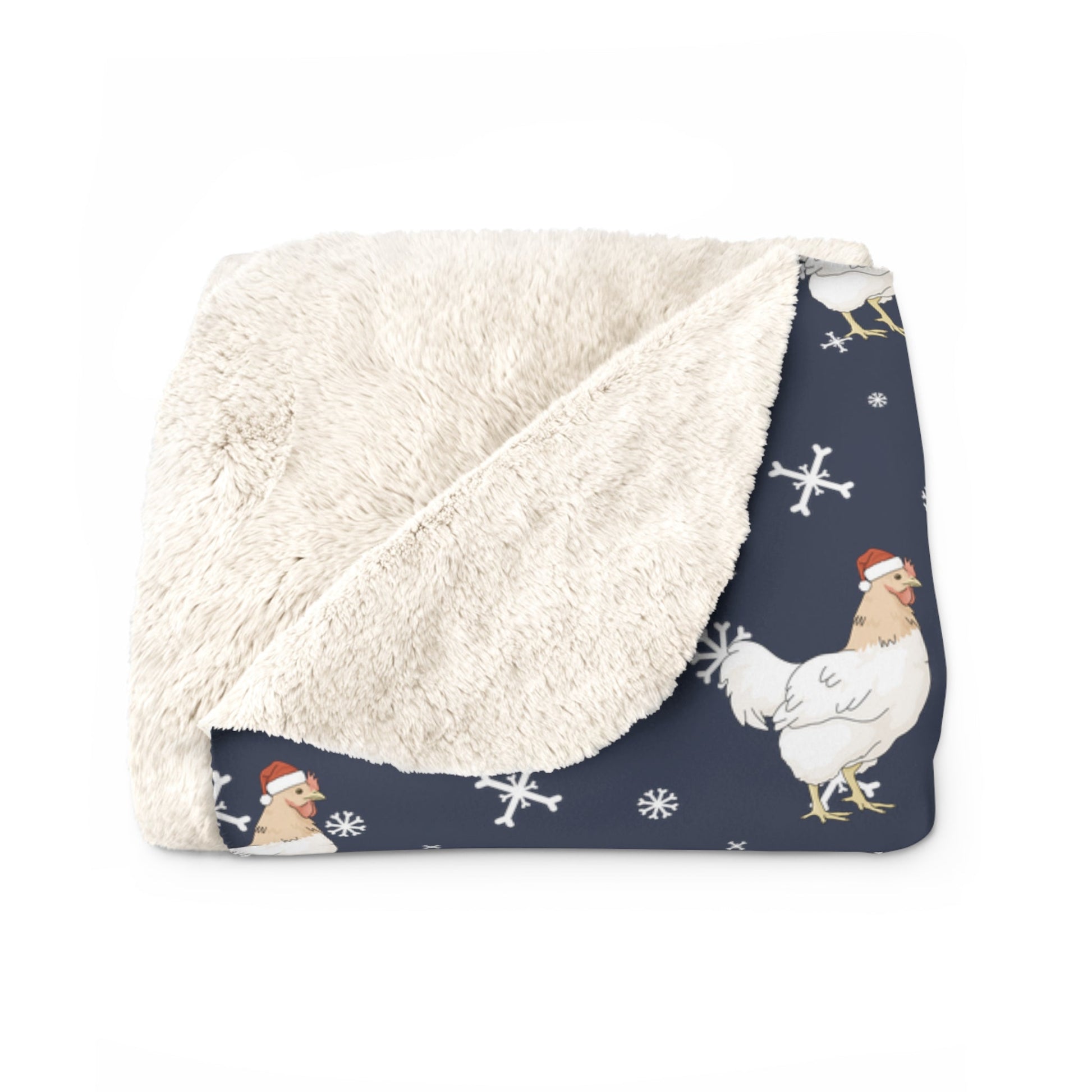 Winter Chicken Blanket | Sherpa Fleece - Detezi Designs-10690195789037856453