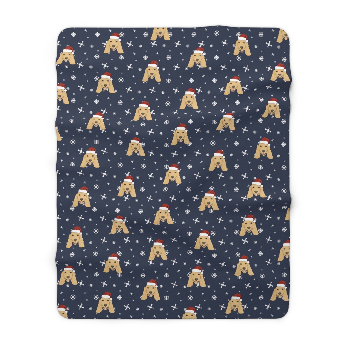 Winter Cocker Spaniel Blanket | Sherpa Fleece - Detezi Designs-30444365008973576884