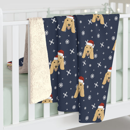 Winter Cocker Spaniel Blanket | Sherpa Fleece - Detezi Designs-30444365008973576884