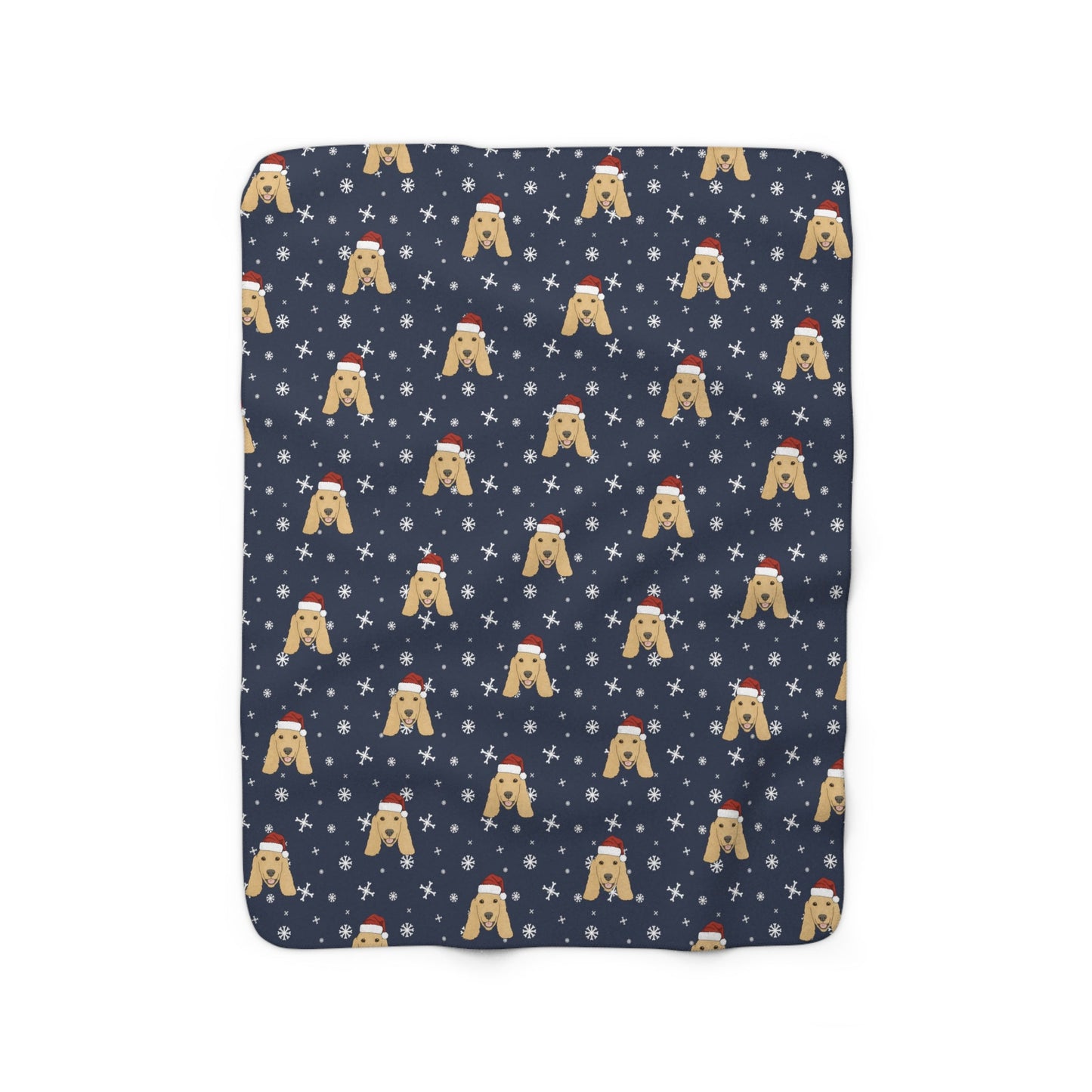 Winter Cocker Spaniel Blanket | Sherpa Fleece - Detezi Designs-30444365008973576884