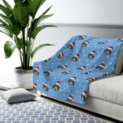 Winter Dachshund Blanket | Sherpa Fleece - Detezi Designs-25199760852964555550