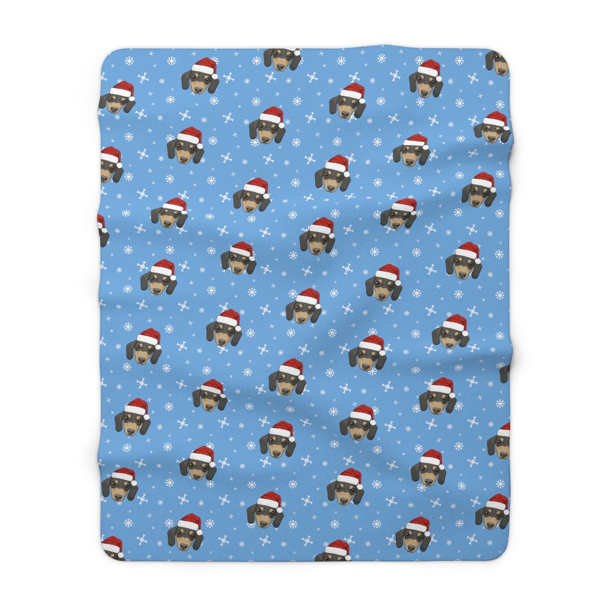 Winter Dachshund Blanket | Sherpa Fleece - Detezi Designs-25199760852964555550