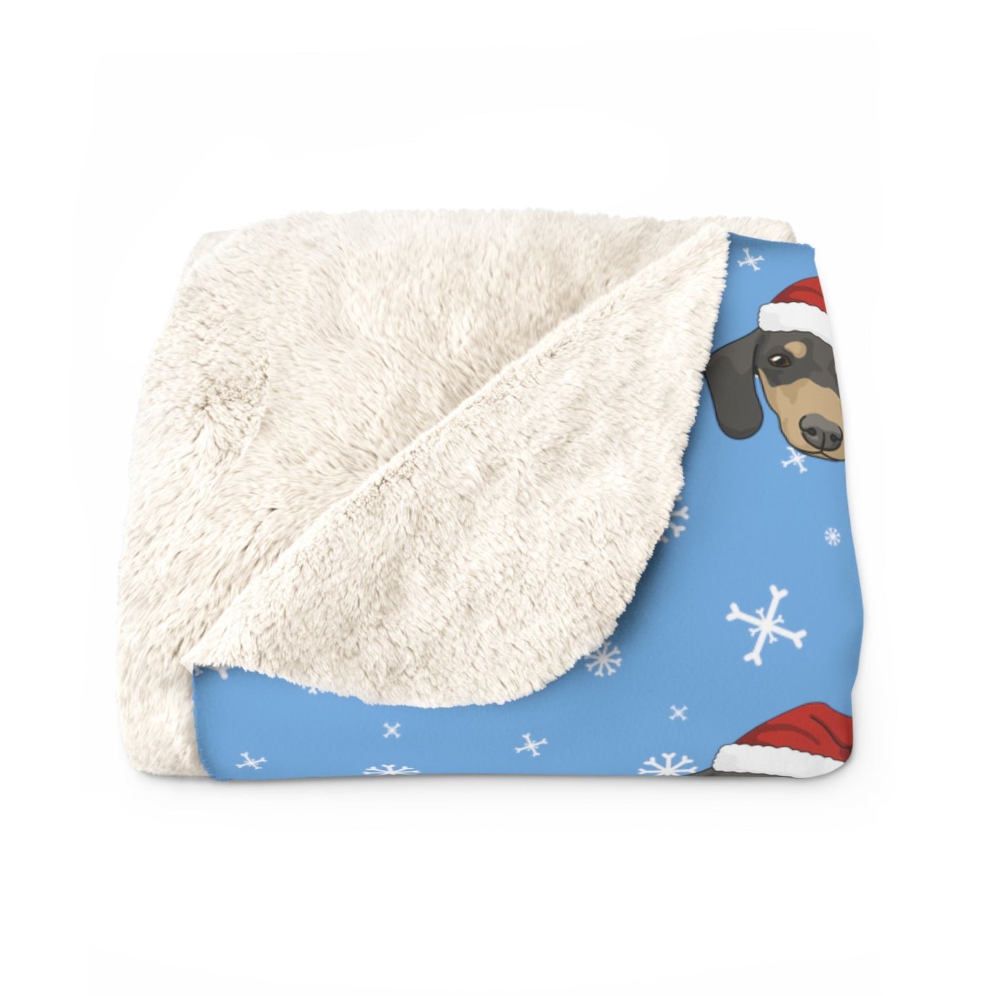 Winter Dachshund Blanket | Sherpa Fleece - Detezi Designs-25199760852964555550