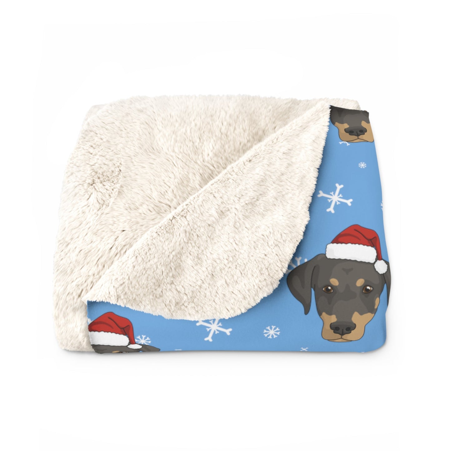 Winter Doberman Blanket | Sherpa Fleece - Detezi Designs-16624262022898155390