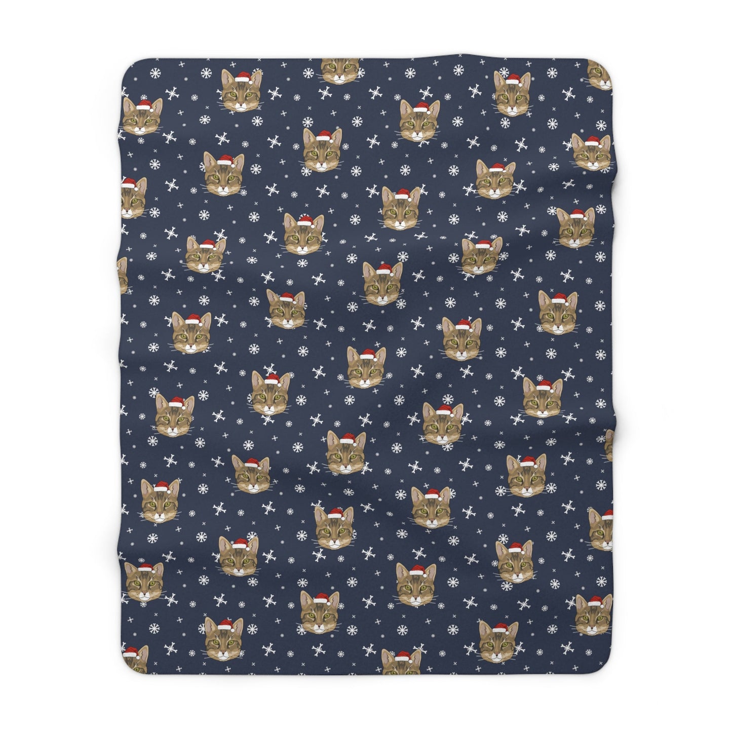 Winter DSH Tabby Cat Blanket | Sherpa Fleece - Detezi Designs-10302214384218084644