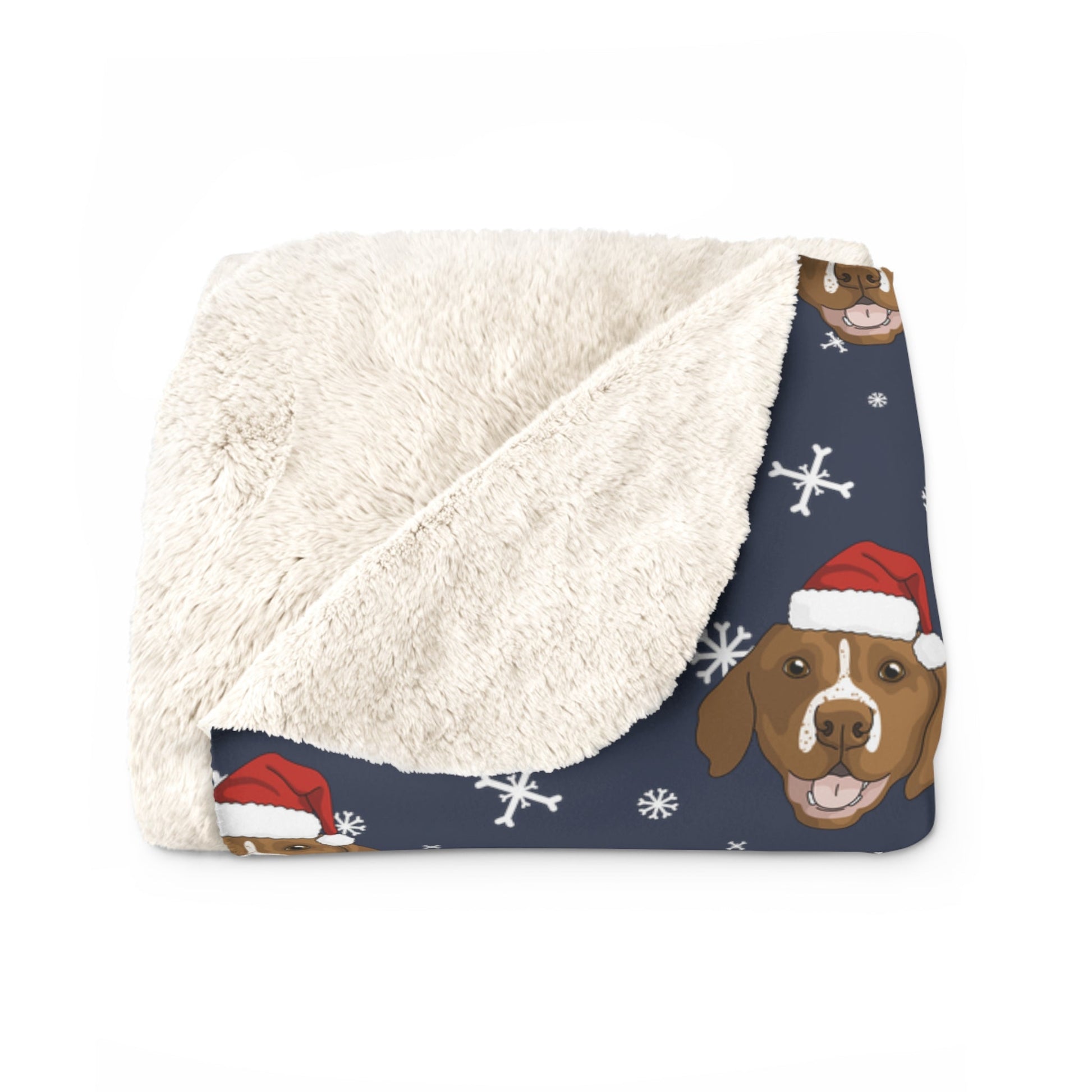 Winter German Shorthair Pointer Blanket | Sherpa Fleece - Detezi Designs-12546240365724273154