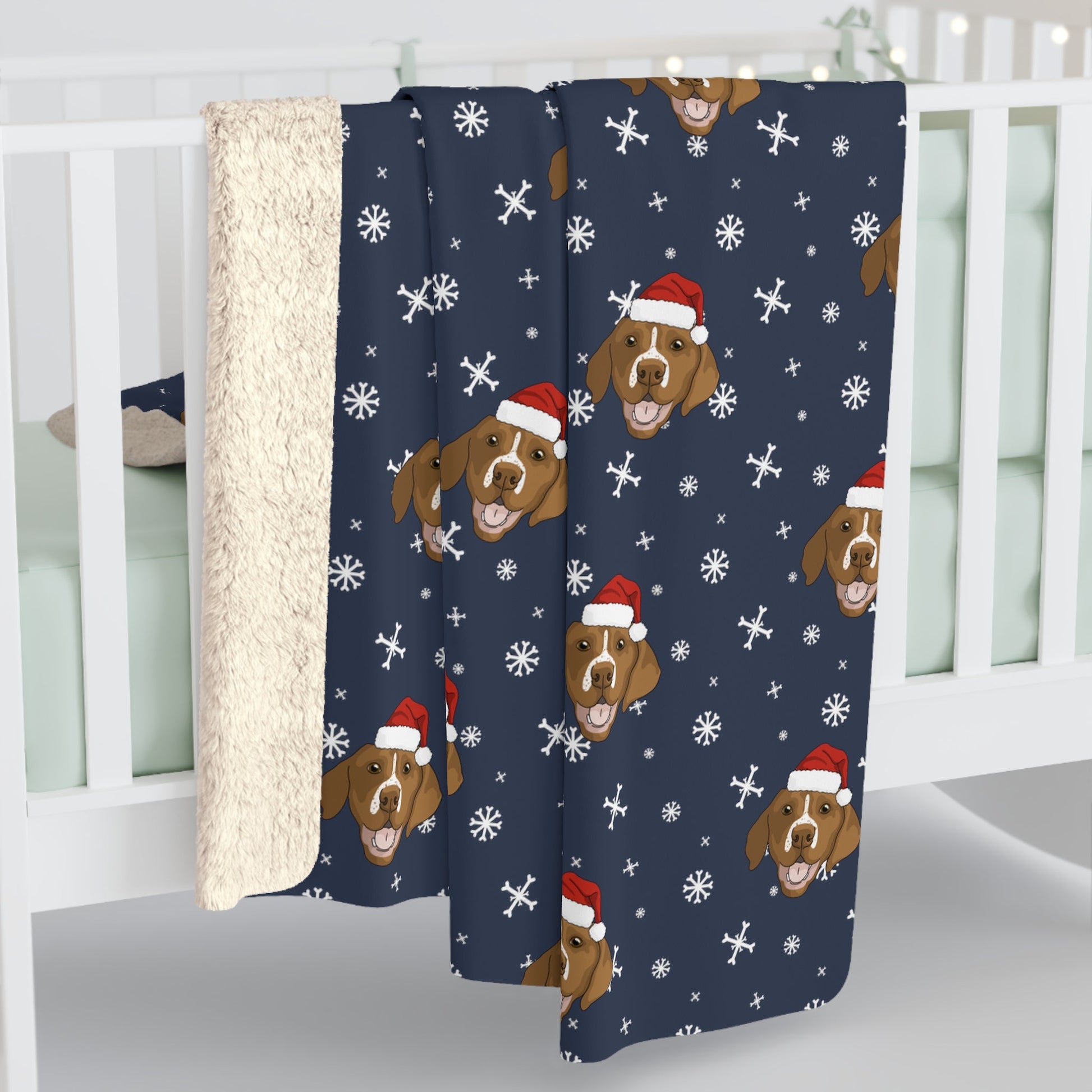 Winter German Shorthair Pointer Blanket | Sherpa Fleece - Detezi Designs-33190741451239323776