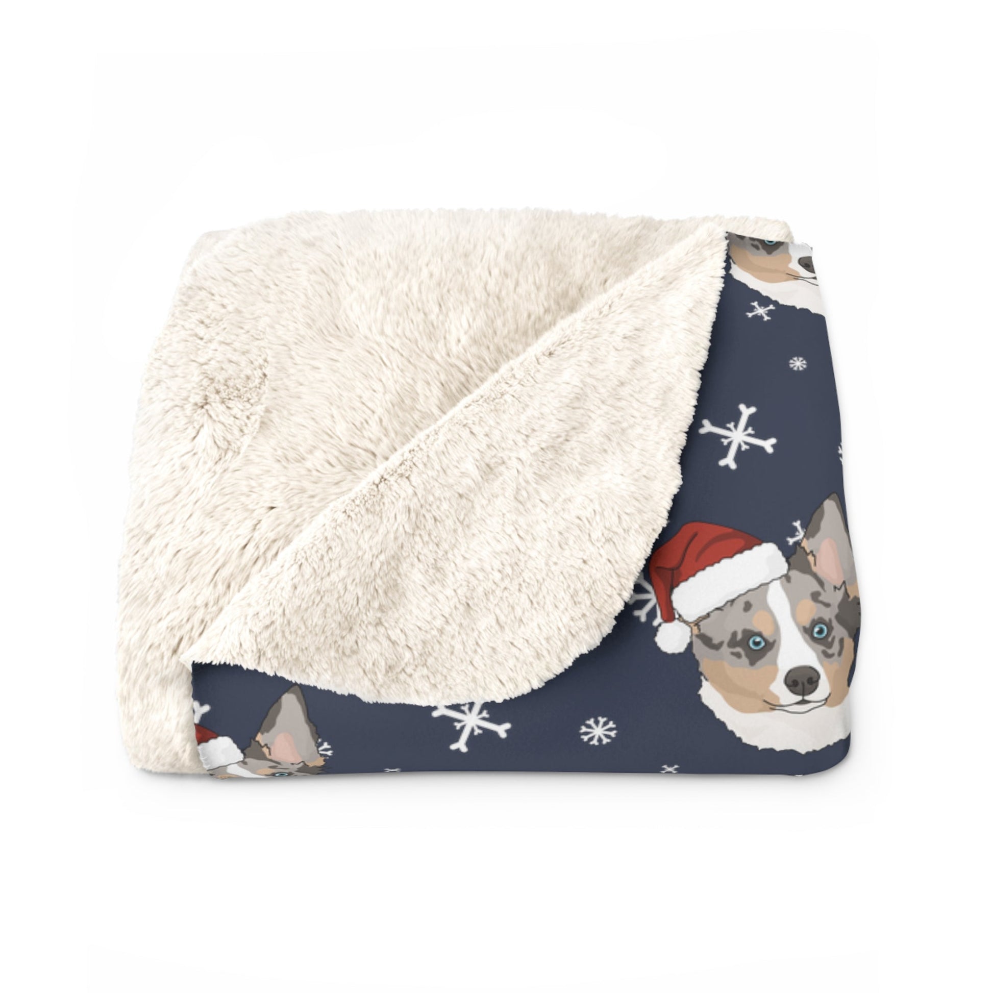 Winter Miniature American Shepherd Blanket | Sherpa Fleece - Detezi Designs-12483689883314265778