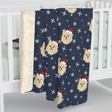 Load image into Gallery viewer, Winter Pomeranian Blanket | Sherpa Fleece - Detezi Designs-19683201078810189885
