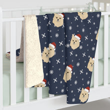 Load image into Gallery viewer, Winter Pomeranian Blanket | Sherpa Fleece - Detezi Designs-84014090711263142991
