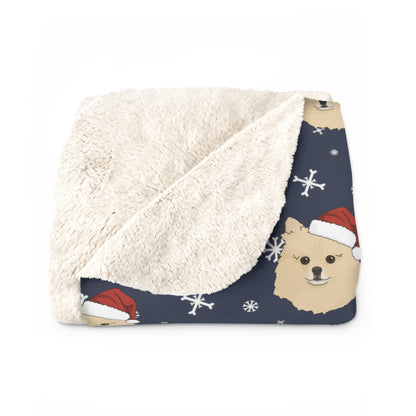 Winter Pomeranian Blanket | Sherpa Fleece - Detezi Designs-84014090711263142991