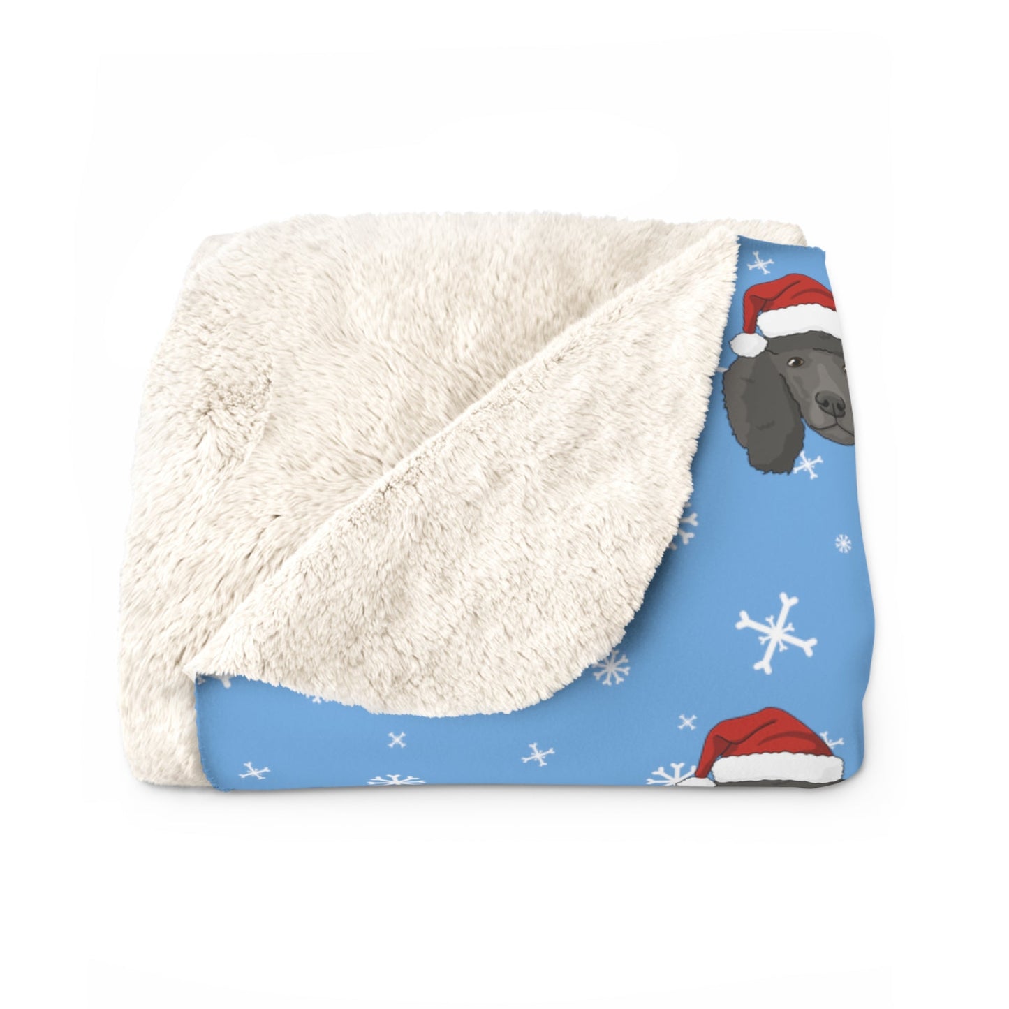 Winter Poodle Blanket | Sherpa Fleece - Detezi Designs-59162532856826365005