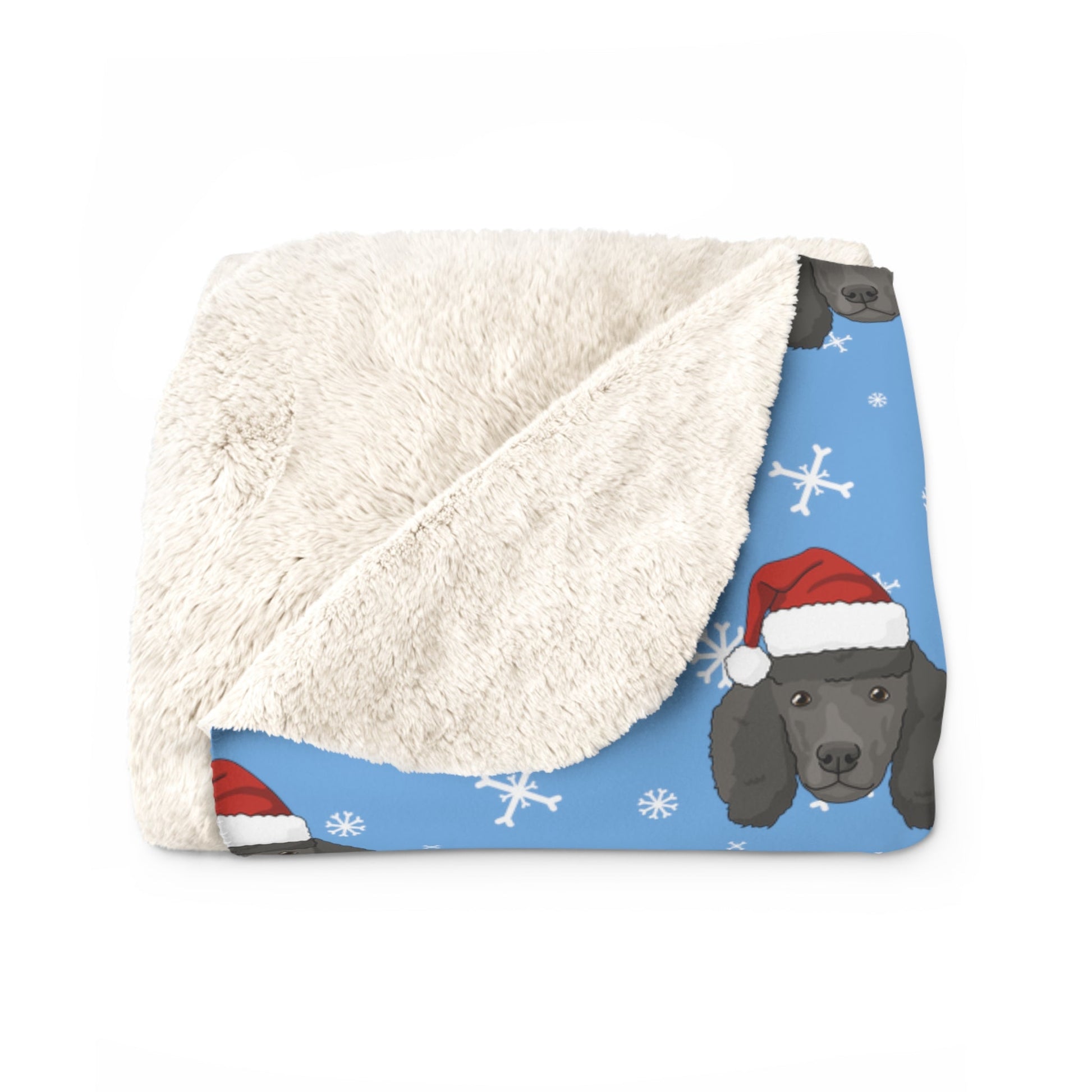 Winter Poodle Blanket | Sherpa Fleece - Detezi Designs-59162532856826365005