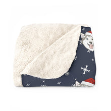 Load image into Gallery viewer, Winter Siberian Husky Blanket | Sherpa Fleece - Detezi Designs-25581175114559148889
